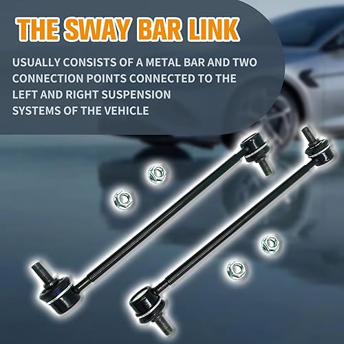 Miniatura 9 de Barra estabilizadora delantera Enlace final 2 piezas izquierda y derecha  Reemplazo para Escape Tribute Eclipse Endeavor Galant Outlander