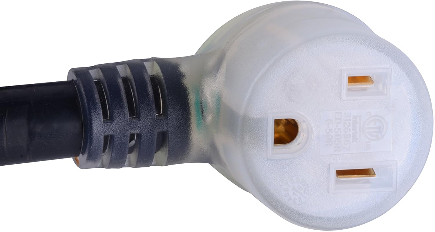 Exclusive Discount 🔥 MaxWorks 80703 Heavy Duty 40 Foot 8 AWG/3C 6-50 Nema R Plug Lighted Welding Cord with ETL Approved