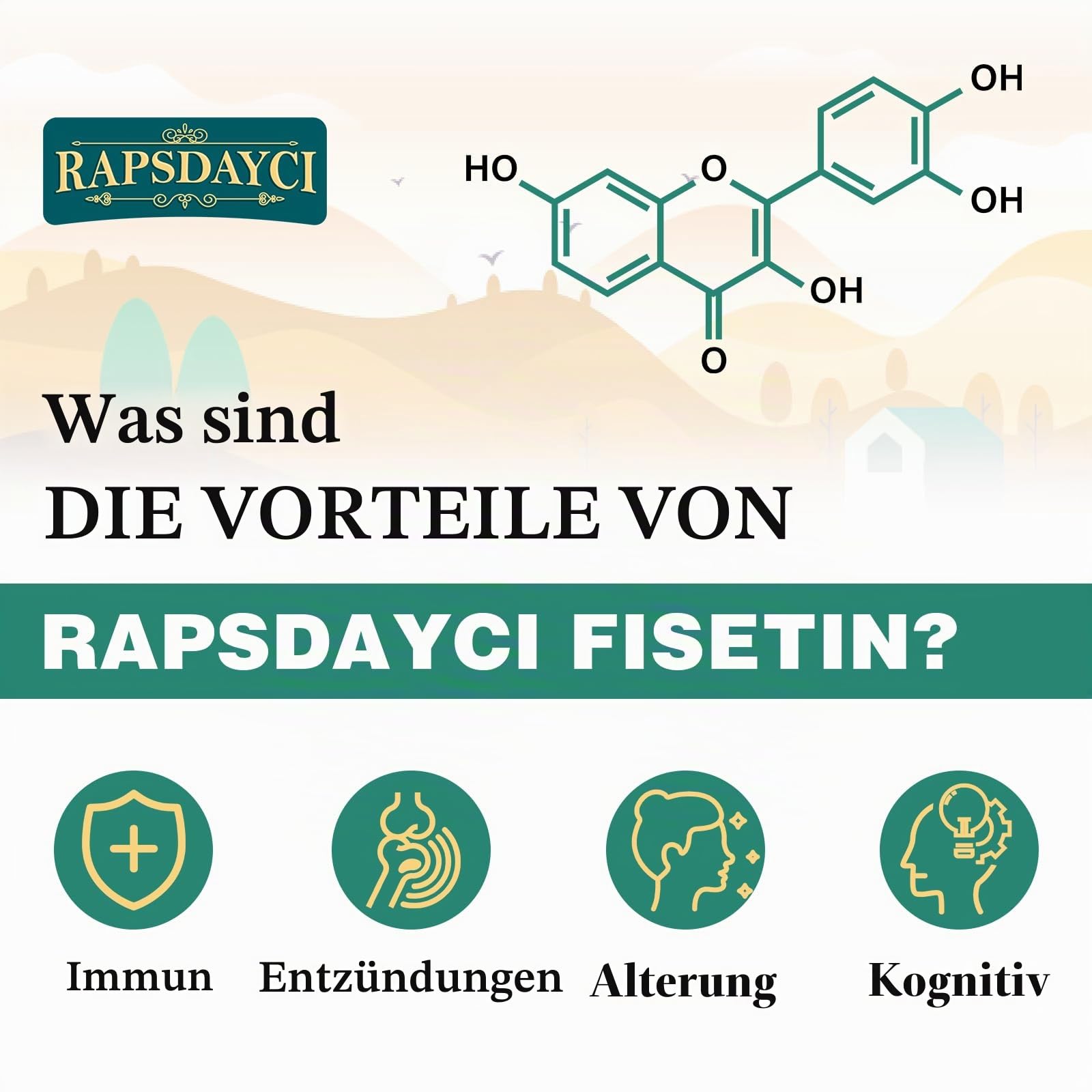 Liposomale Fisetin und Quercetin 1200mg - 60 Weichgelkapseln (1000mg Fisetin, 200mg Quercetin) - verbesserte Aufnahme - (60 Stück (3er-pack))