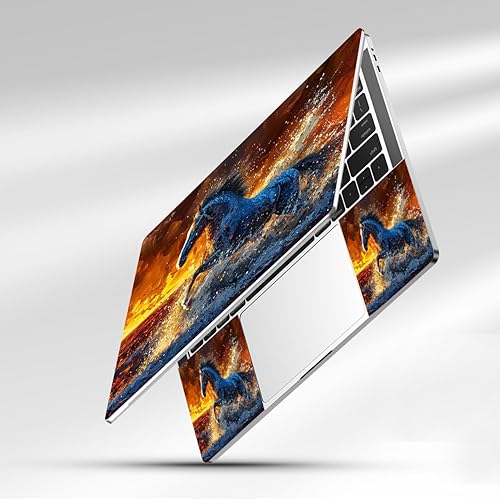 Miniatura 18 de Adhesivo para laptop de 12.1-15.6 pulgadas, calcomanía reutilizable universal de vinilo para laptop, protector de arte impermeable en color panal
