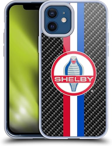 Head Case Designs Officially Licensed Shelby Carbon Fiber Logos Soft Gel Case Compatible with Apple iPhone 12  iPhone 12 Pro