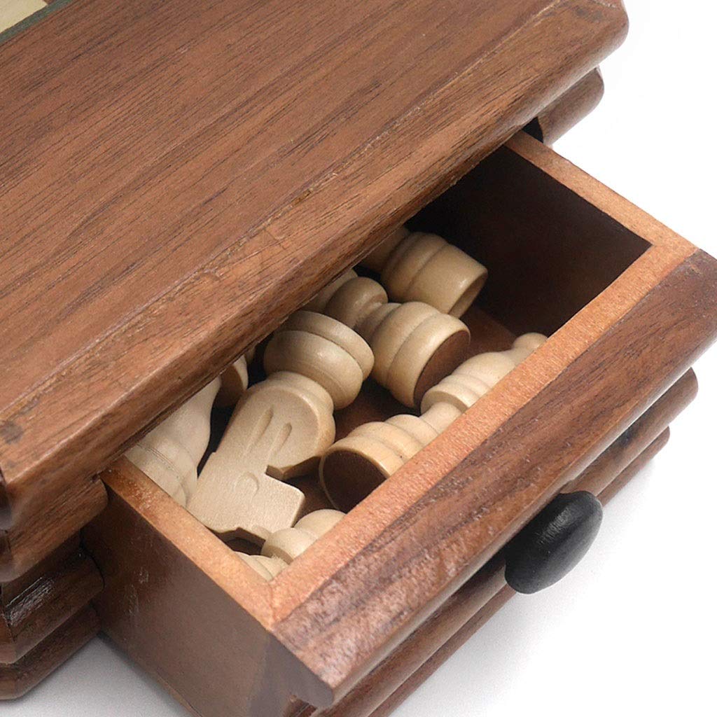 Set di scacchi in legno intarsiato con scacchi Staunton in metallo (12 pollici) - Italia