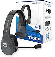 Vista 1 de Blue Tiger Storm Gray - Auriculares Bluetooth Premium para Camioneros - Auriculares Inalámbricos Mono con Cancelación de Ruido y Micrófono - Sonido