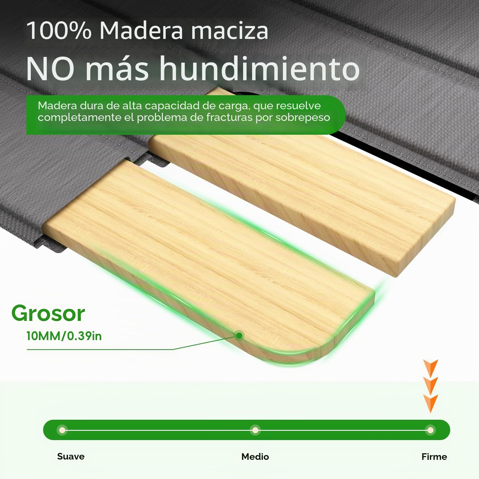 Placa de Soporte de Sofá de Madera Resistente para la Reparación de Asientos Hundidos – (60x205 cm) Placas Gruesas con Alta Estabilidad, Antideslizante, Relleno de Repuesto para Sofás (Gris