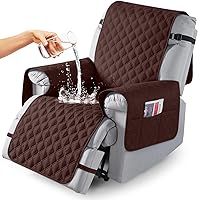 Vista 30 de TAOCOCO Fundas reclinables 100% impermeables, fundas de sofá reclinable con correas para las piernas, funda de sofá reclinable reversible para silla