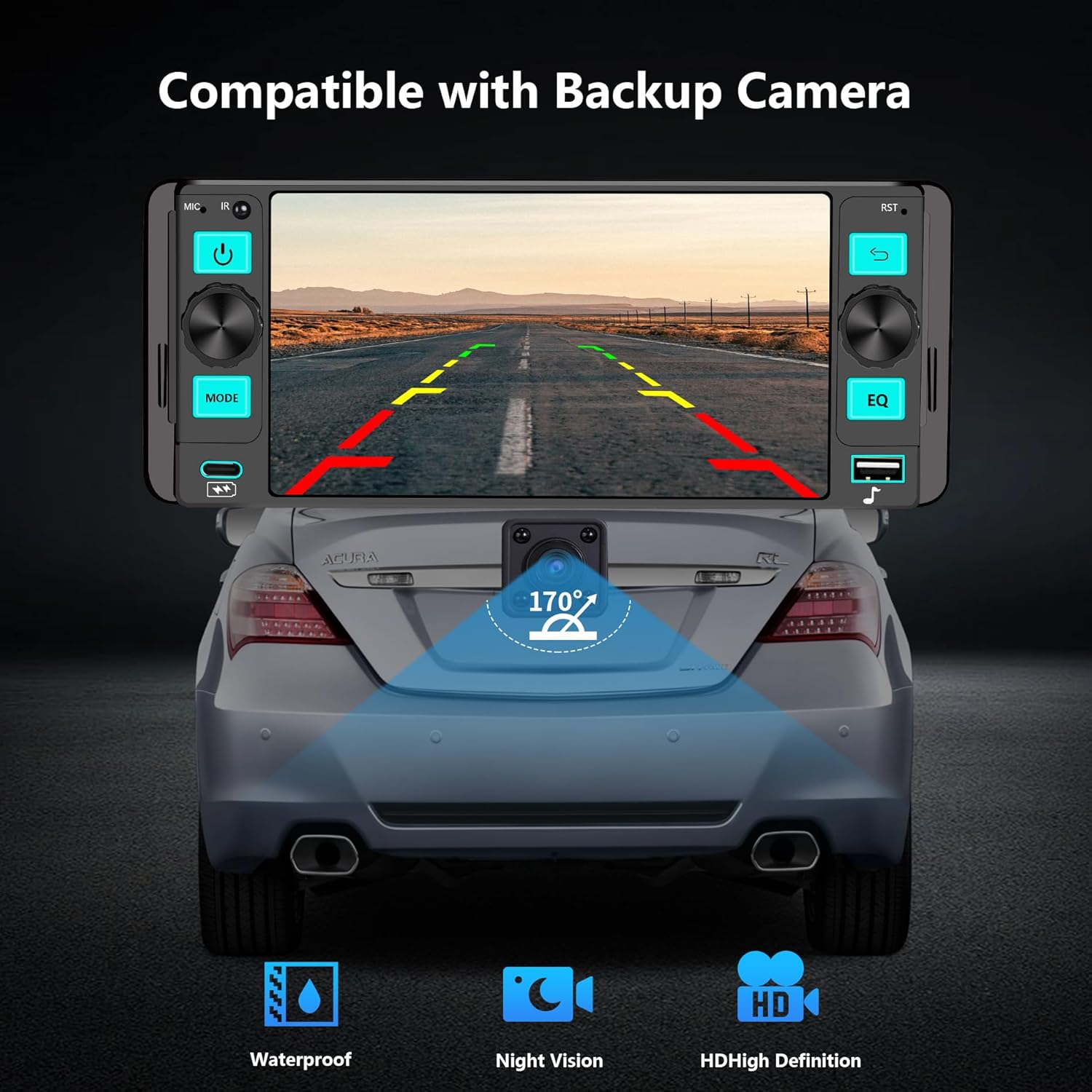 Single Din Radio Car Stereo with Wireless Apple CarPlay,Single Din Touchscreen Radio,Car Radio Bluetooth Support Android Auto,Mirror Link,Car Radio with Backup Camera GPS USB FM/AM EQ MIC (Black) 7 71DFXMpRt4L. AC SL1500