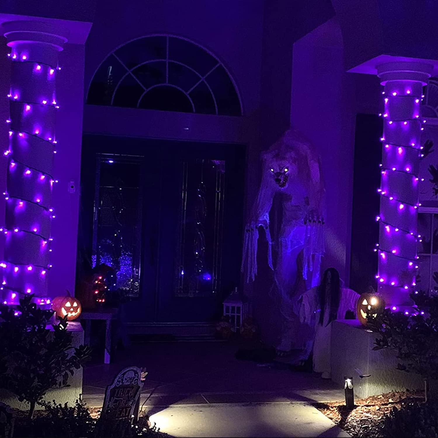 JMEXSUSS Purple Solar Halloween Lights（Solar String Lights and Solar Fairy Lights）