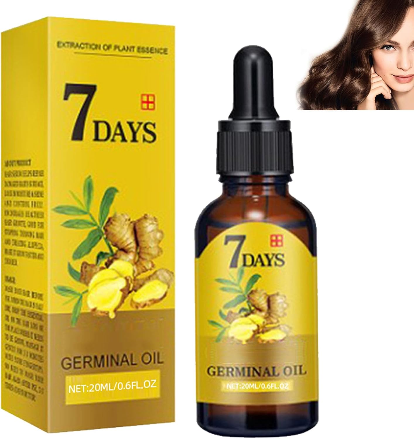 Hair Regrow Ginger Oil,Ginger Germinal Hair Growth Serum,Hair Loss