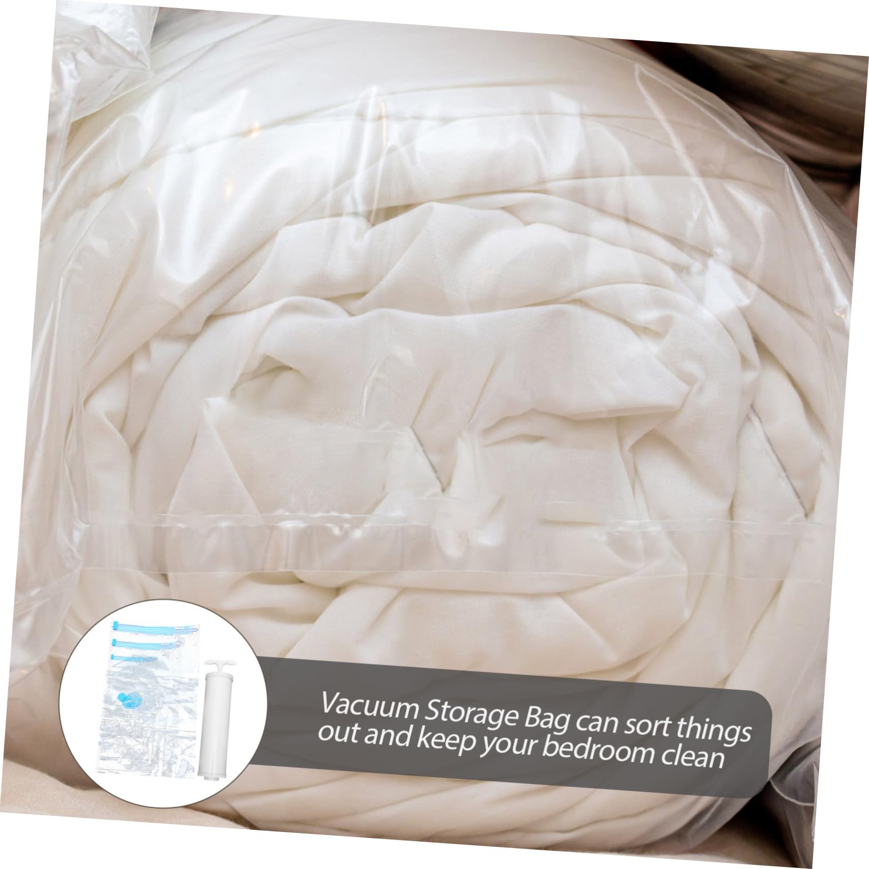 MAGICLULU Vakuumbeutel für Kleidung Aufbewahrungsbeutel mit Vakuumkompression Wiederverwendbare Vakuumbeutel für Bettwäsche und Stepppullover Großes Fassungsvermögen und Langlebig