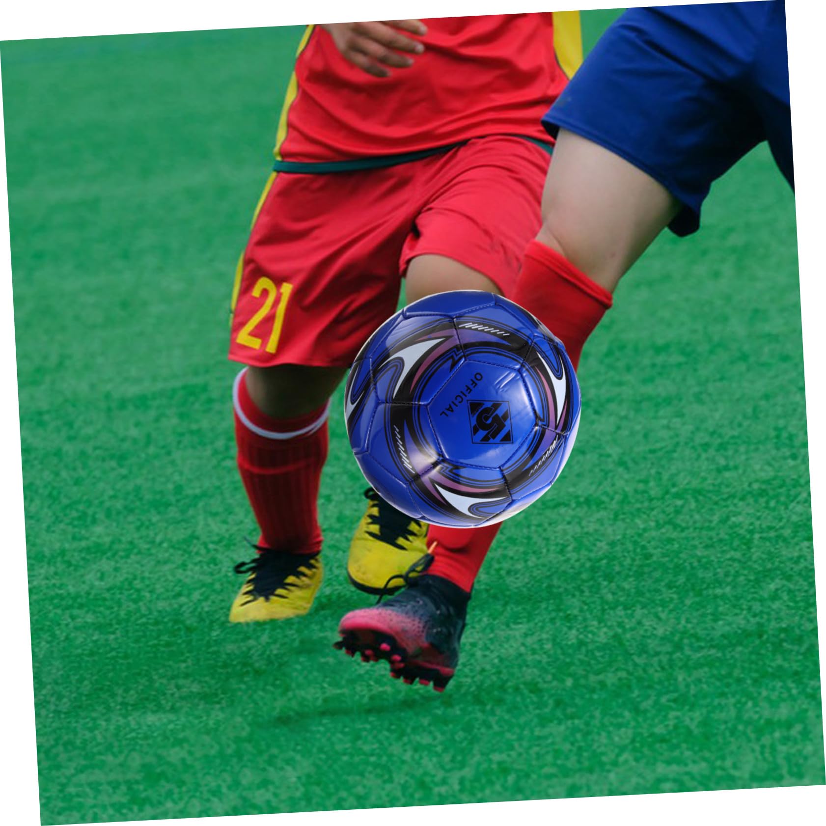 Balón de Fútbol Talla 5 de PVC Azul para Niños y Niñas | Entrenamiento y Juego, Tacto Agradable, Resistente al Desgaste, Adecuado para Primaria