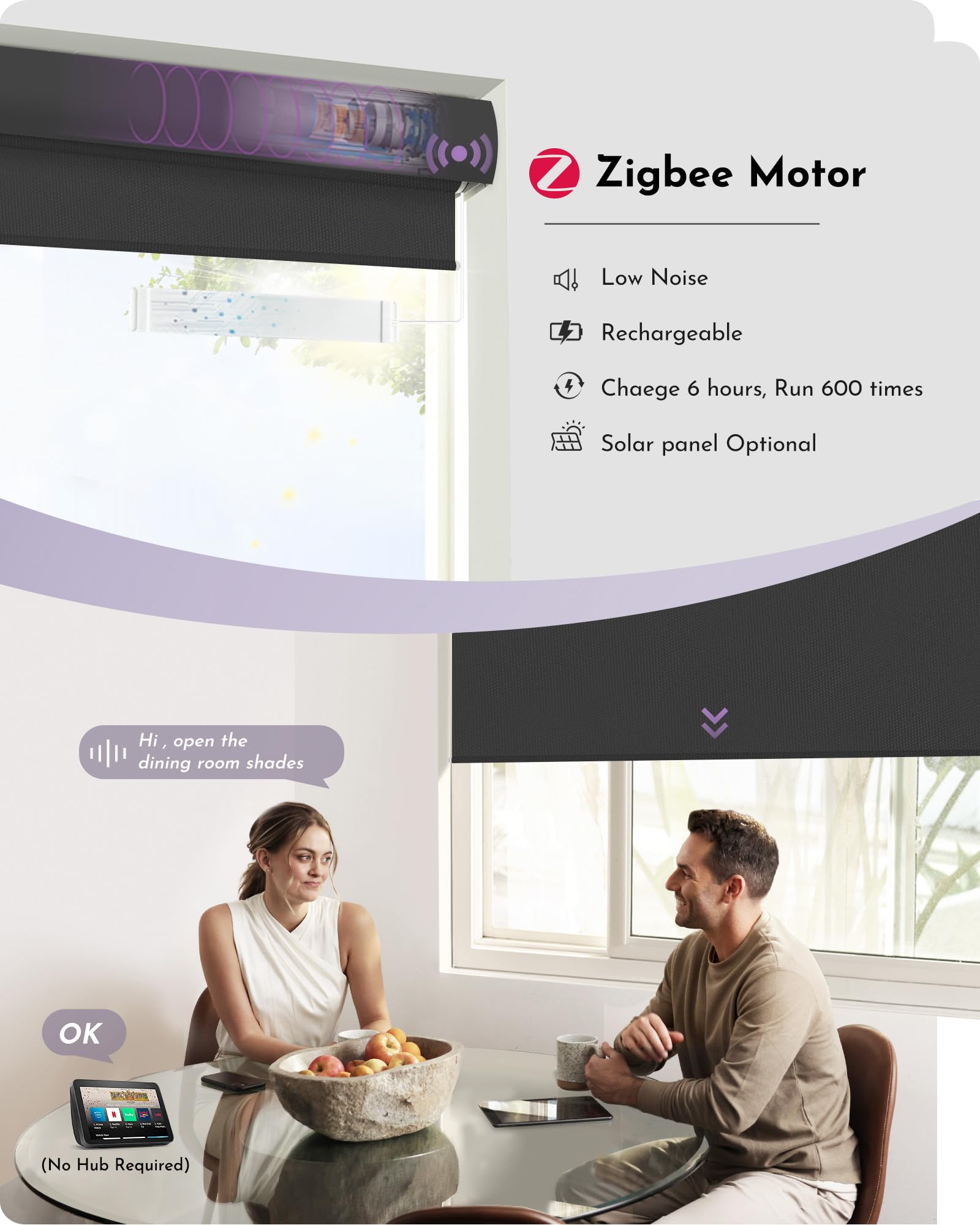 Smart Blinds con, Tende oscuranti motorizzate impermeabili, tende elettriche personalizzate, motore, telecomando, grigio scuro, efficienza energetica, facile installazione