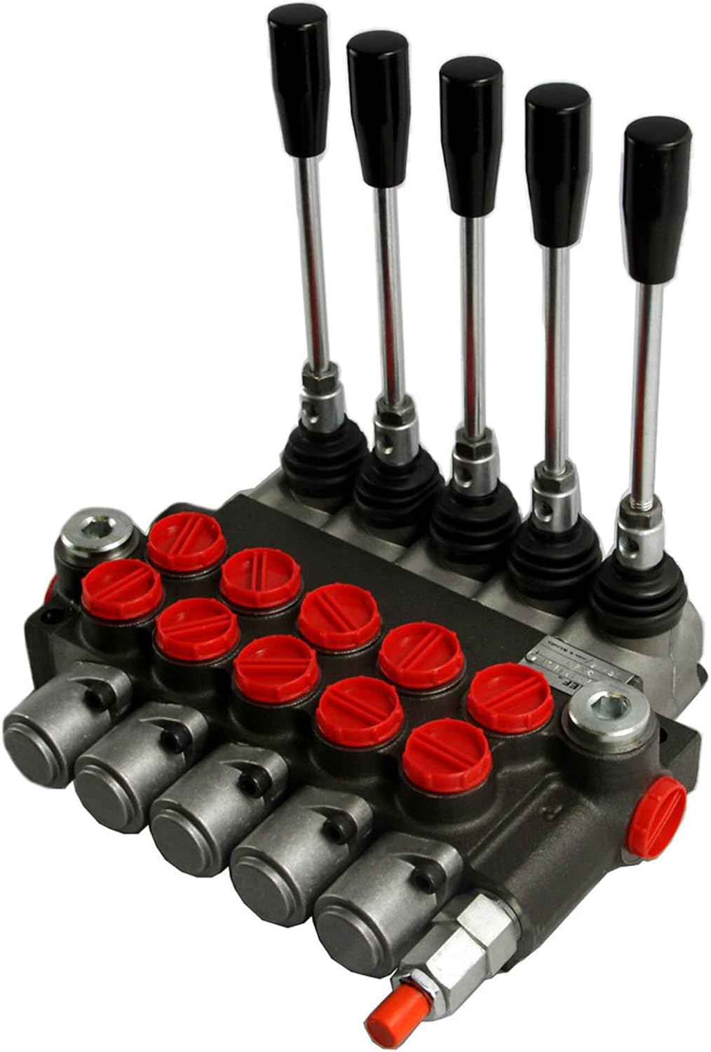 Chief Directional Control Valves (G Series): 5 Spool, 3-pos. Spring center 10 GPM, Max 3625 PSI, SAE 10/10 Inlet/Outlet, SAE 8 Work Ports, 1500-3625 PSI Relief Setting, 220926