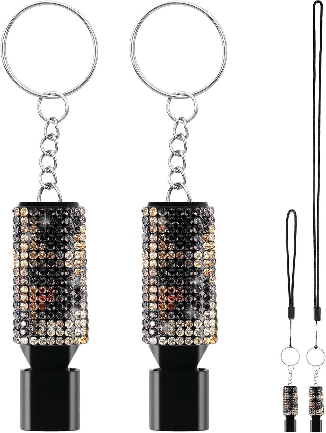 2 Pack Bling Purple Whistle, Whistle for Coaches with Lanyard, Coaches Referee Sports Whistles, Loud Metal Sports for Coachess, Referees, and Hikers