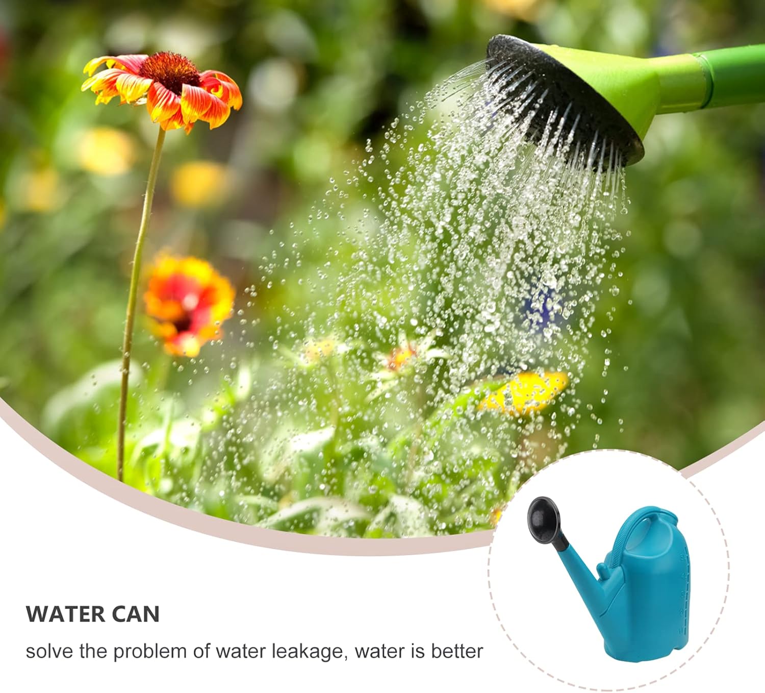 Cabilock 5L Watering Can with Long Spout Plastic Lagre Water Cans for Indoor Outdoor Watering Plants Garden Flower Blue