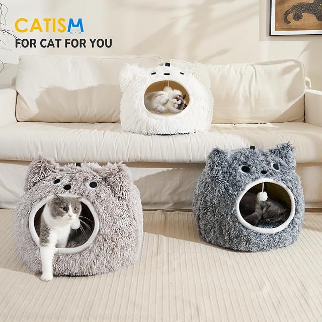 Foto 7 de 7 de CATISM Camas para Gatos, Casa para Gatos Interior Nido de Mascotas