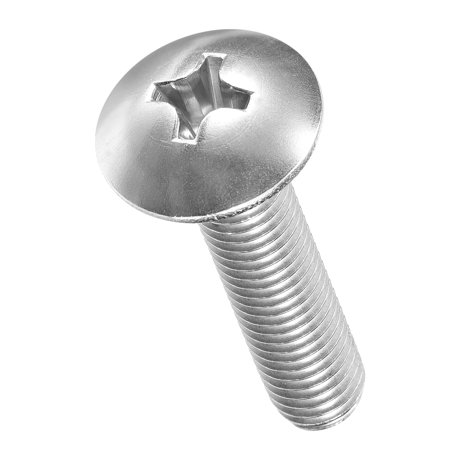 METALLIXITY Machine Screws Phillips Head(M8-1.25x35) 20Pcs, 304 Stainless Steel Round Head Phillips Drive Furniture Bolts