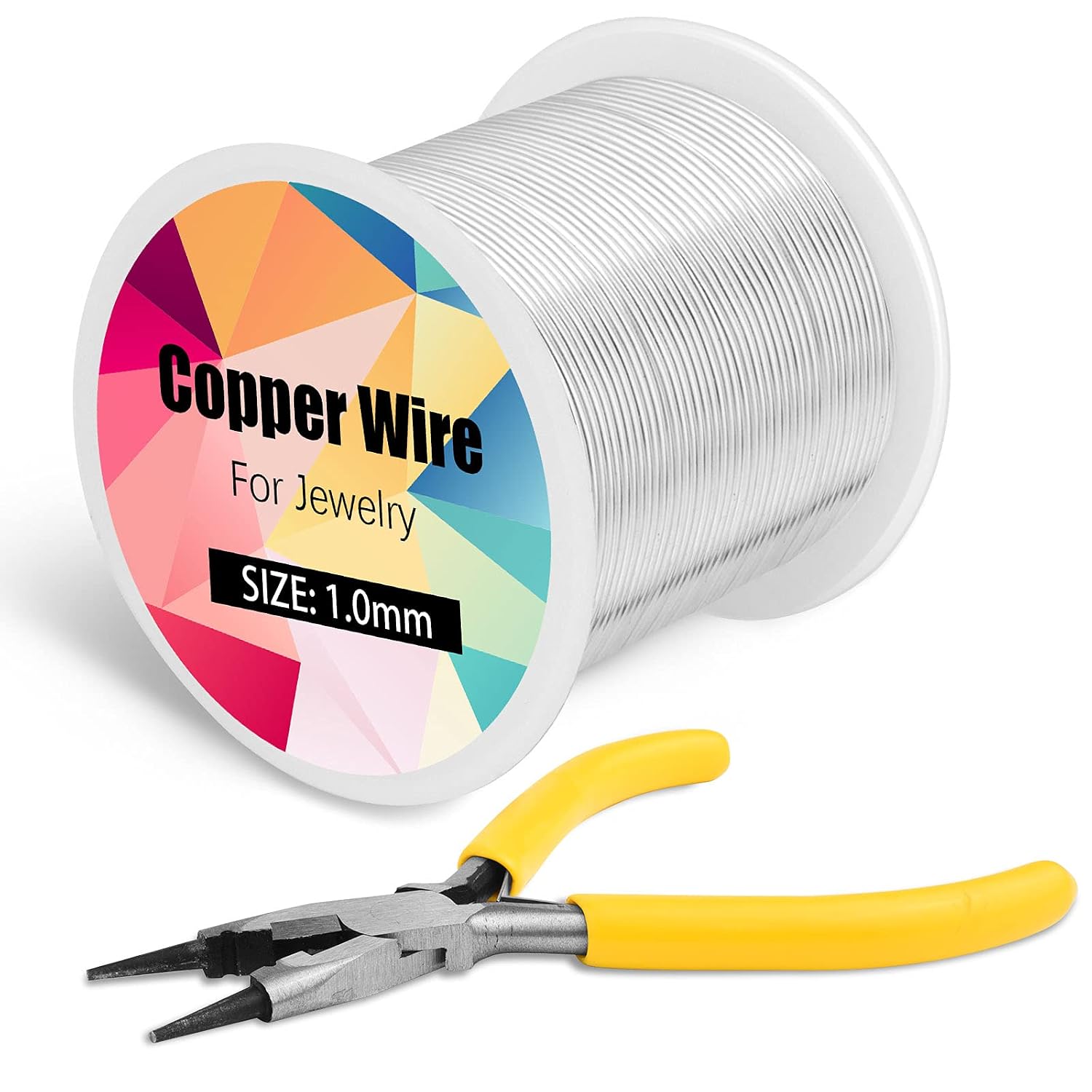 Craft Wire, 18 Gauge/1.0MM Silver Jewelry Wire for Jewelry Making and Crafts with Pliers
