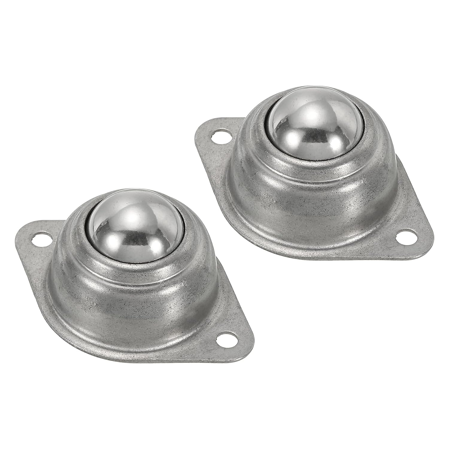 PATIKIL Roller Ball Transfer Bearing 1/2", 6 Pack Load 15lbs Flange Mounted Stainless Steel Rotation Caster Unit for Conveyor Roller Stand Transmission
