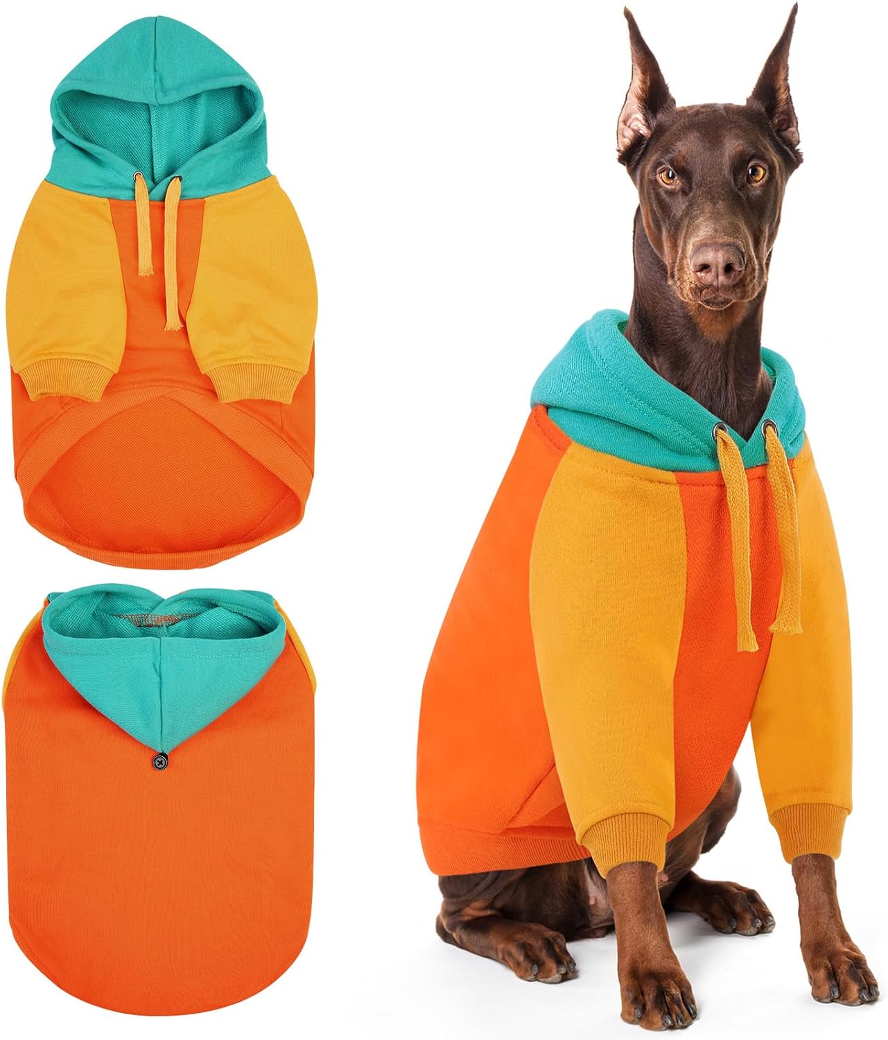 AOFITEE XL Hoodie for Large Dogs, Basic Dog Hoodies with Hat for Spring Fall Winter, Warm Large Dog Hooded Pullover with Sleeves, Extra Large Sweatshirt for Beagle, Dalmation, Burgundy XL