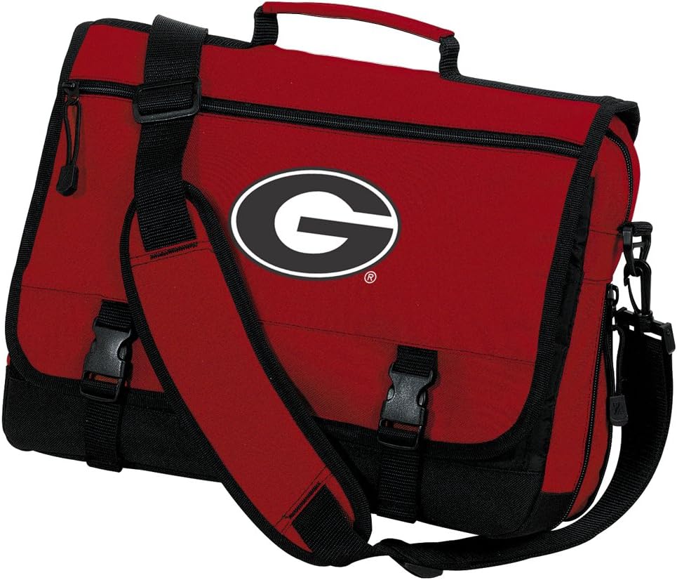 Georgia Bulldogs Laptop Bag University of Georgia Messenger Bag or Computer Bag