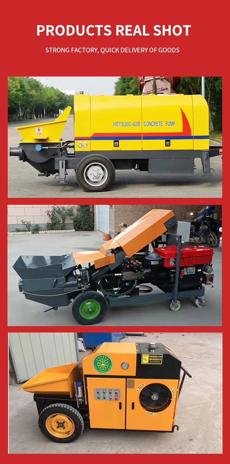 Small Concrete Pump, Concrete Line Pump, Portable Concrete Pump – Small Portable Concrete Pump Machine for Foundation Work