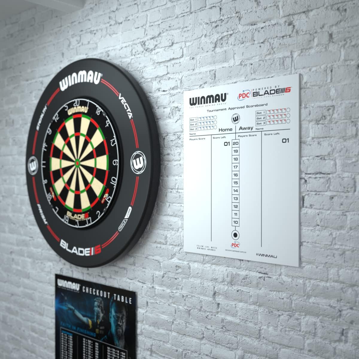 Winmau Dry Wipe Darts Scoreboard