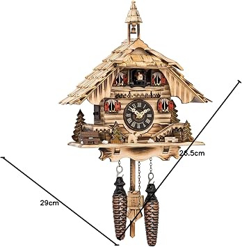 Engstler Quartz Cuckoo Clock Black forest house EN 444/22 Q