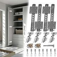 Vista 13 de Rieles para Puertas de Bolsillo, Riel para Puerta de Bolsillo de Gabinete, Bisagra para Puerta de Bolsillo, Herrajes para Riel de Puerta Pivotante