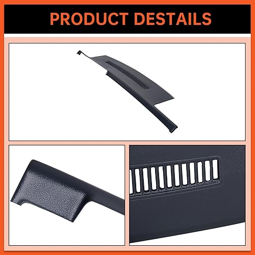 Miniatura 4 de ECOTRIC Cubierta de salpicadero azul oscuro compatible con camionetas 1988-1994 C1500 C2500 C3500, 1992-1994 Blazer, 1988-1994 K1500 2500 3500 Chevy