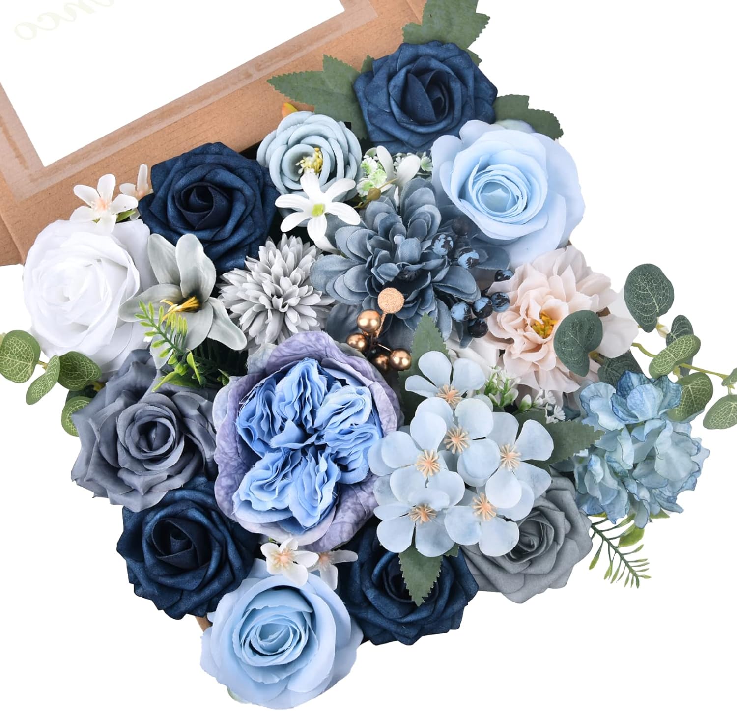 JICKO WINCO Artificial Flowers Combo Dusty Blue Flowers