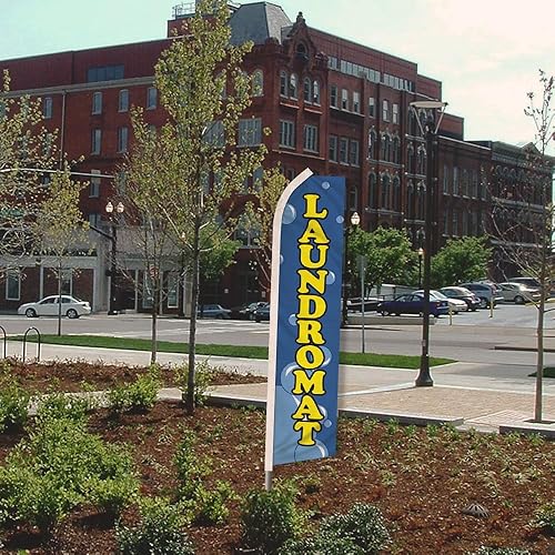 Miniatura 4 de Laundromat Swooper - Kit de bandera y poste publicitario, perfecto para servicios de lavandería, lavanderías, lavanderías, tintorerías