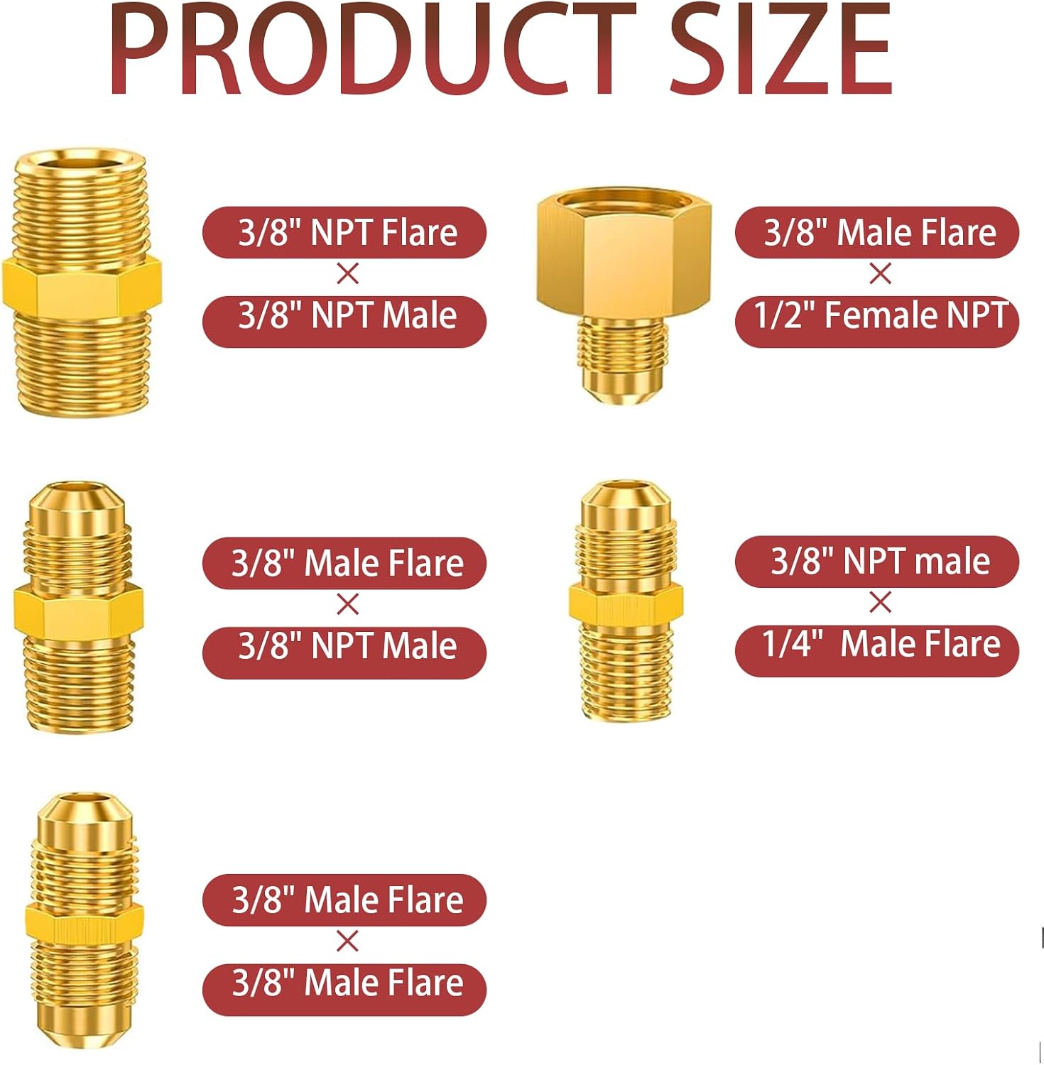 24 Feet High Pressure Braided Stainless Propane Hose Extension with 3/8" Female Flare,5 PCS Conversion Coupling for BBQ Grill, Fire Pit, Heater