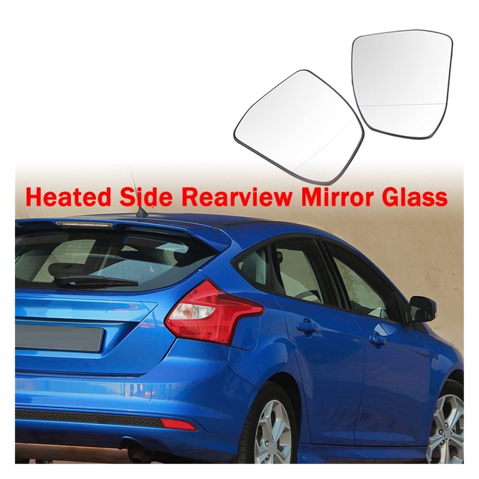 Auto Lente A Specchio Antiappannamento In Vetro Specchietto Retrovisore Laterale Riscaldato Per Messa A Fuoco Per MK3 3.5 2008-2018 Per Hatchback Mondeo Per MK4 Lente Retromarcia Specchio (Colore : W