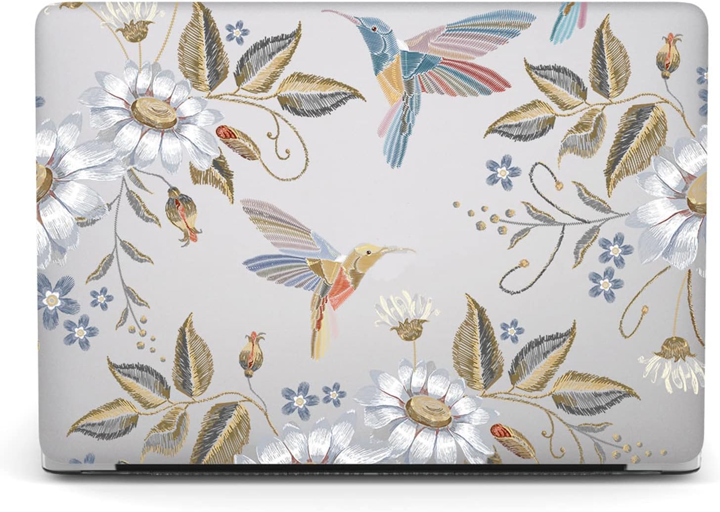 Hard Cover Compatible with New MacBook Air 13 inch with Retina Display & Touch ID 2020 2019 2018 Release Model A1932 A2179 A2337 M1, Laptop Hard Shell Case & Keyboard Cover, Colored Birds and Flowers