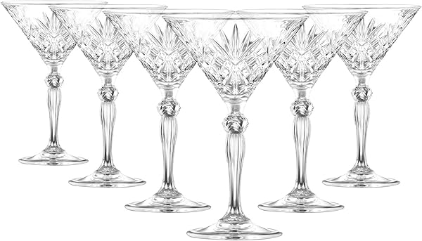RCR Set di 6 Bicchieri da Martini Melodia 210ml