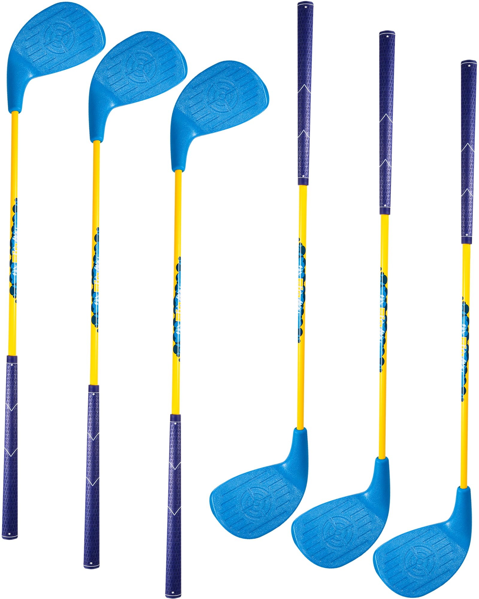 HOTWIND Backyard Golf Game Clubs 6 Pack with 5”x 3.5” Oversize Heads and 36” Lightweight Carbon Shaft for Adults Play Outdoor Golf Yard Game in Grass
