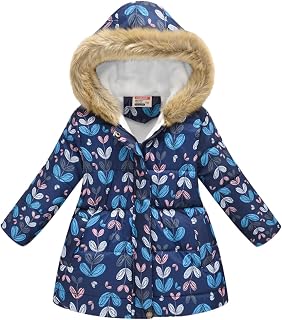 shizuku Winter Coats for Kids | Hooded Jackets Ski Jacket,Snowboarding Coats Hooded Fur Collar, Windproof Clothes, Snow Jacket Outerwear