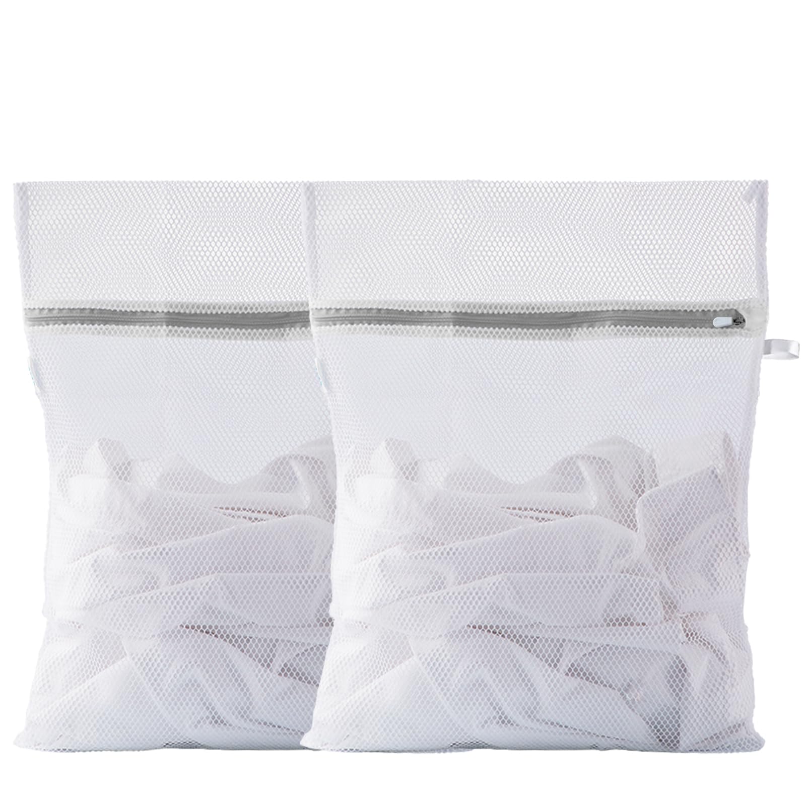 Shakeel Mesh Laundry Bags, 2pcs Mesh Laundry Bag for Washing Machine Laundry Bags with Zips