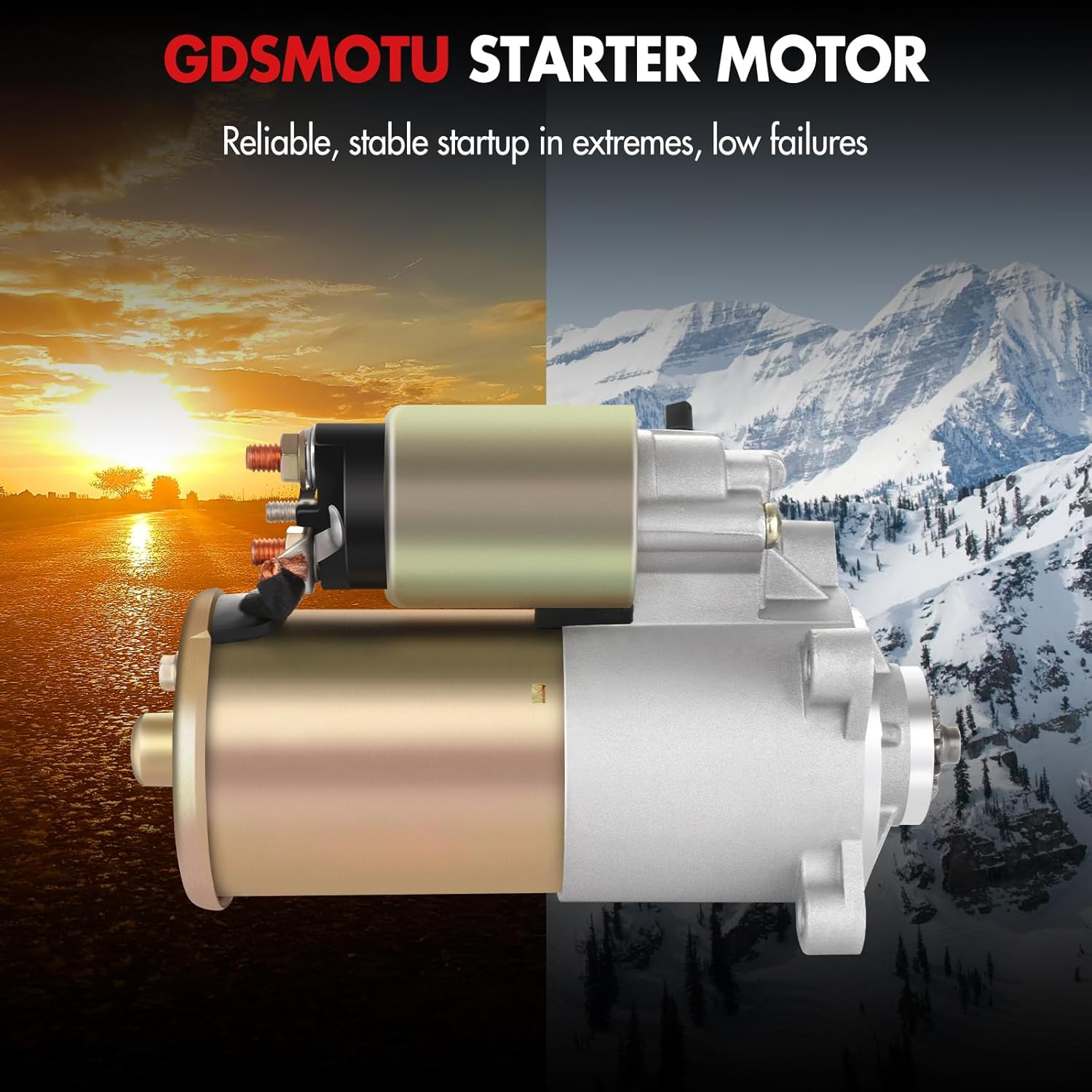 New Starter Compatible for Lincoln for Aviator 4.6L 2003-2005 for Mercury for Mountaineer 4.6L 2002-2009, 1.5kW/12 Volt Starter Motor Replace SFD0059 1L2U-AB