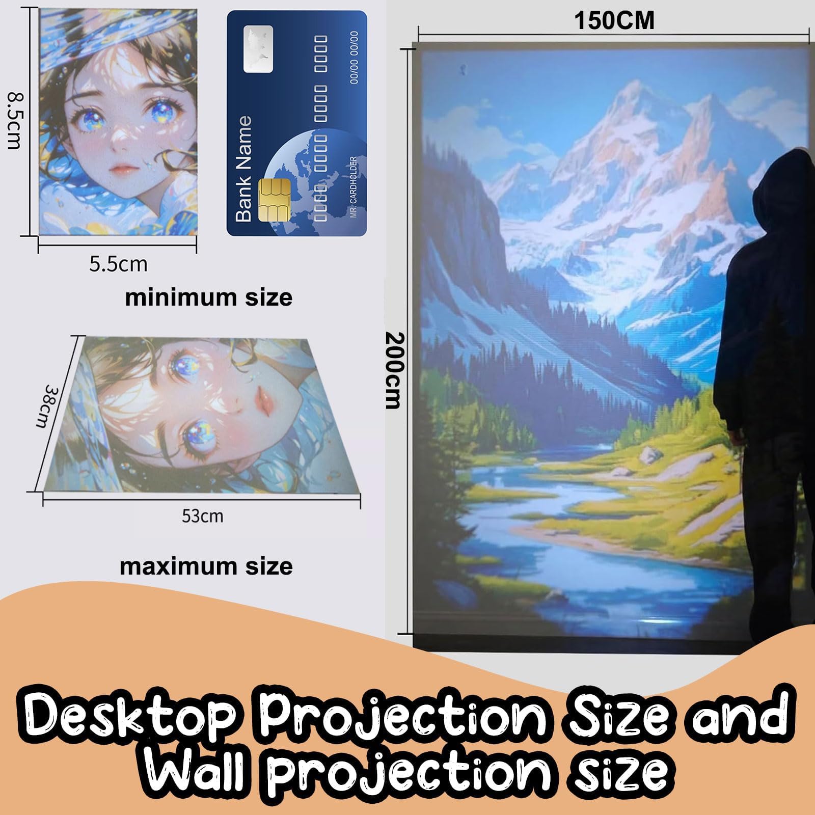 Projektor Smart Sketcher, przenośny projektor śledzący z profesjonalnym miniprogramem + stojak, obsługuje tablety, komputery i telefony komórkowe (Android/iOS)