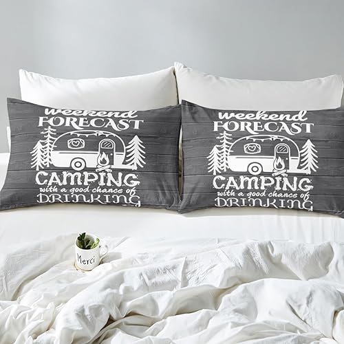 Vista 146 de Erosebridal Sábanas rústicas de granja, sábanas de camping feliz, juego de sábanas para decoración de cámper para niños, adolescentes, mujeres