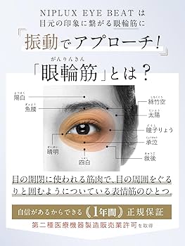Amazon | NIPLUX 目元エステ 振動 アイマスク 電動 可視 充電式