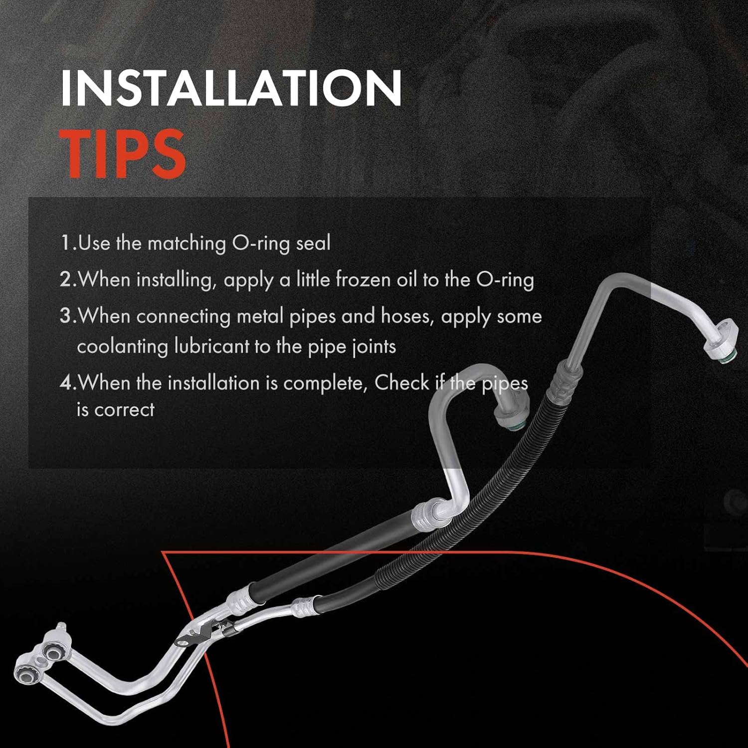 A-Premium A/C Suction and Discharge Line Hose Assembly Compatible with Dodge Dakota 2001 3.9L 5.9L