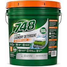 Liquid Laundry Detergent 5 Gallon, 3X Power Clean Washing Soap, Original Green, Bulk Laundry Soap for Clothes and Fabrics, High Efficiency HE Compatible, Long Lasting Fresh Scent, Up to 640 Loads