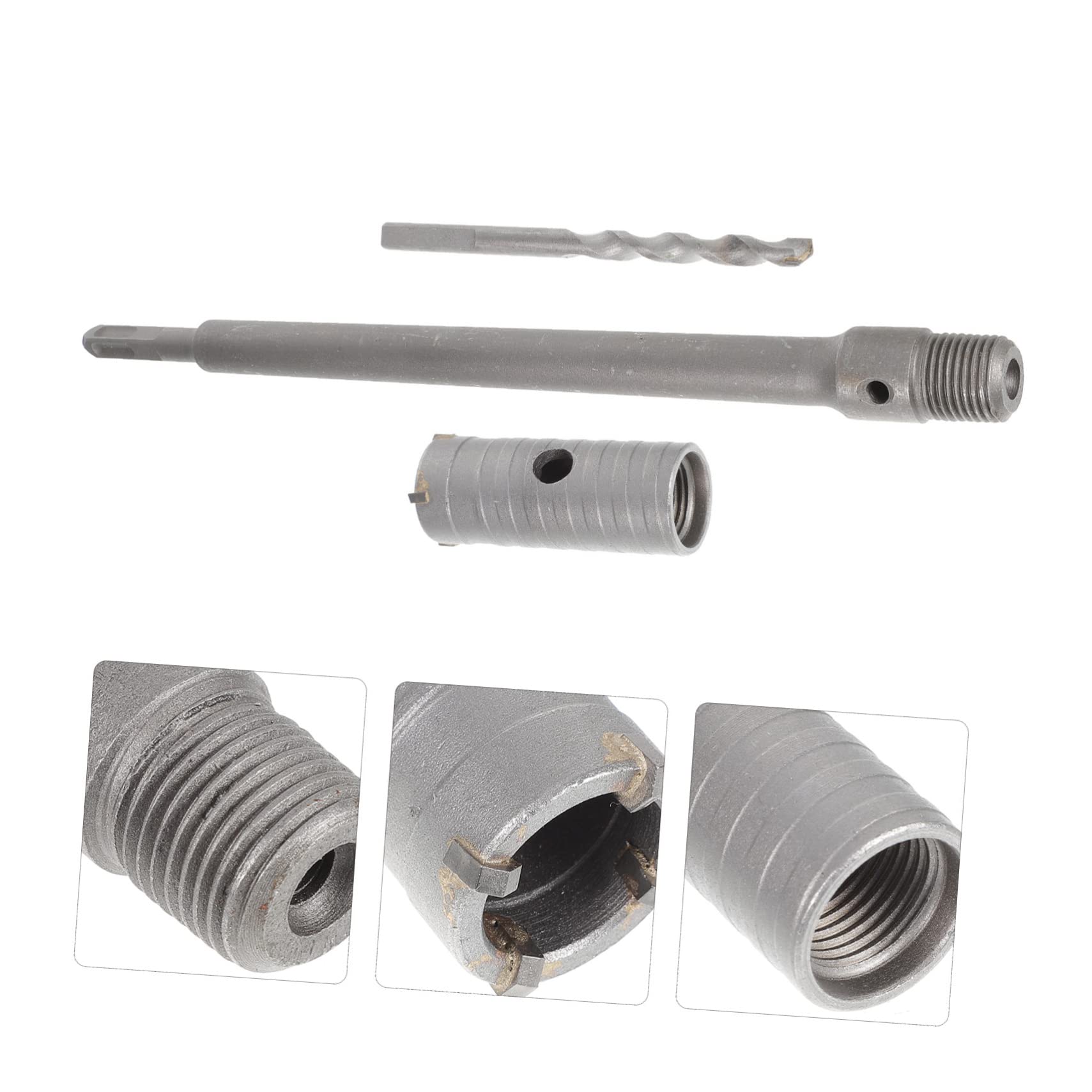 Uonlytech 2 Set Di Punte Da Trapano Per Calcestruzzo Kit Di Apertura Fori Ad Alta Velocità Adattatore Per Filettatura Esterna Per Muratura E Parete
