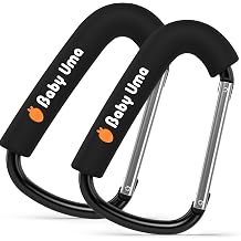 Baby Uma XL Pram Hooks 2 Pack - Extra Large Carabiner Clip, Universal Stroller Clips, Carry 5 Kg per Buggy Clip, Baby Pram Accessories & Travel Essentials, Baby Must Haves for Newborn