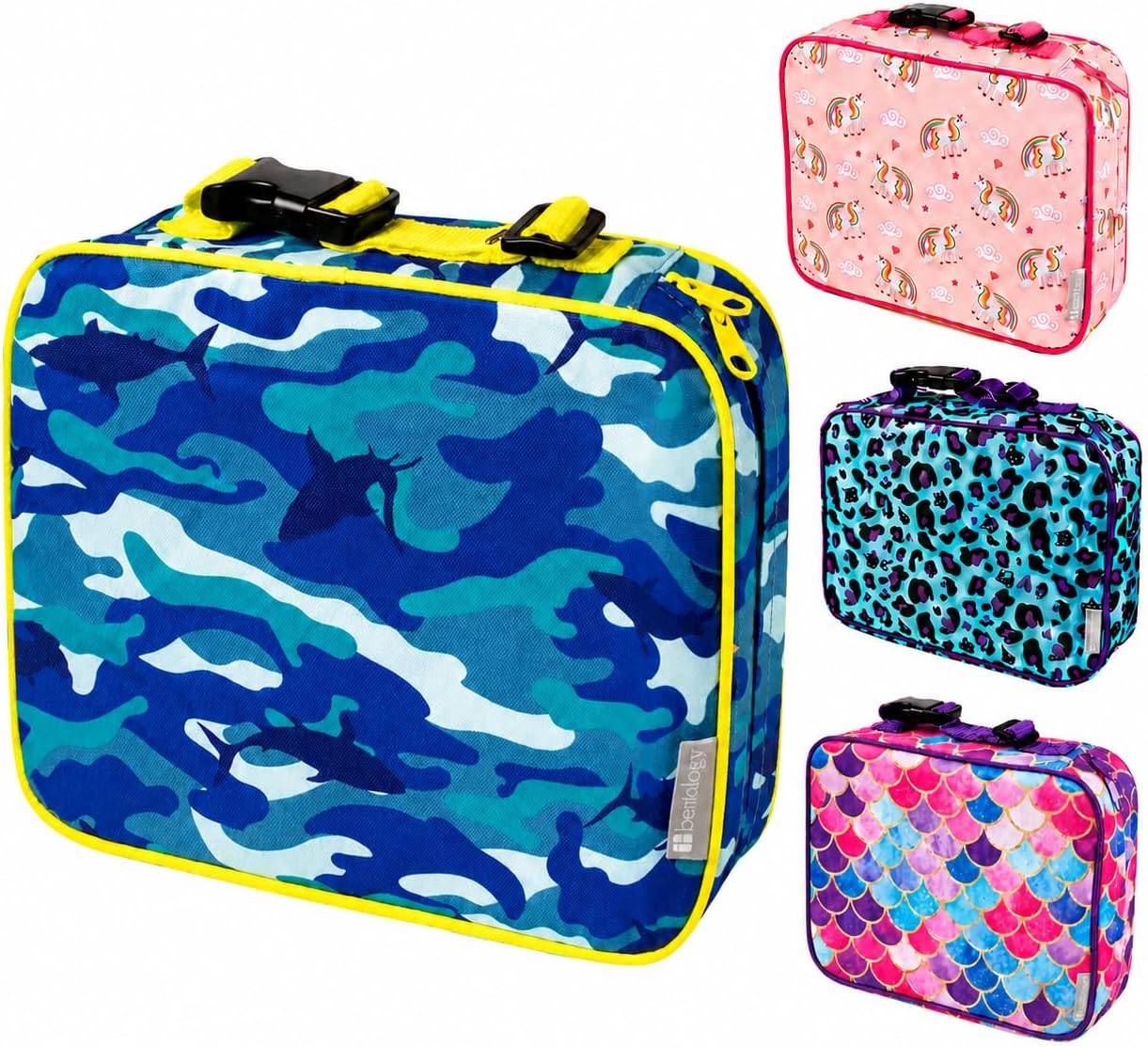 Bentology Insulated Lunch Box Sleeve - Securely Cover Your Bento Box - Shark Camouflage Design