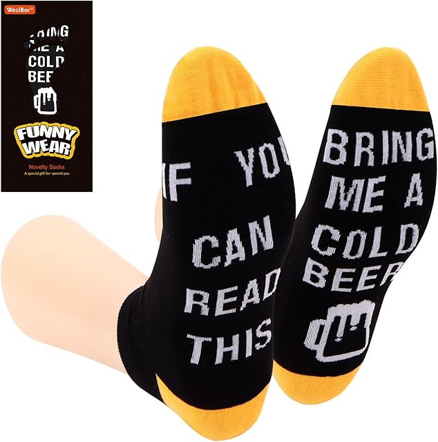 If You Can Read This - Funny Socks Novelty Gifts for Dad,Men Husband Father and Teens