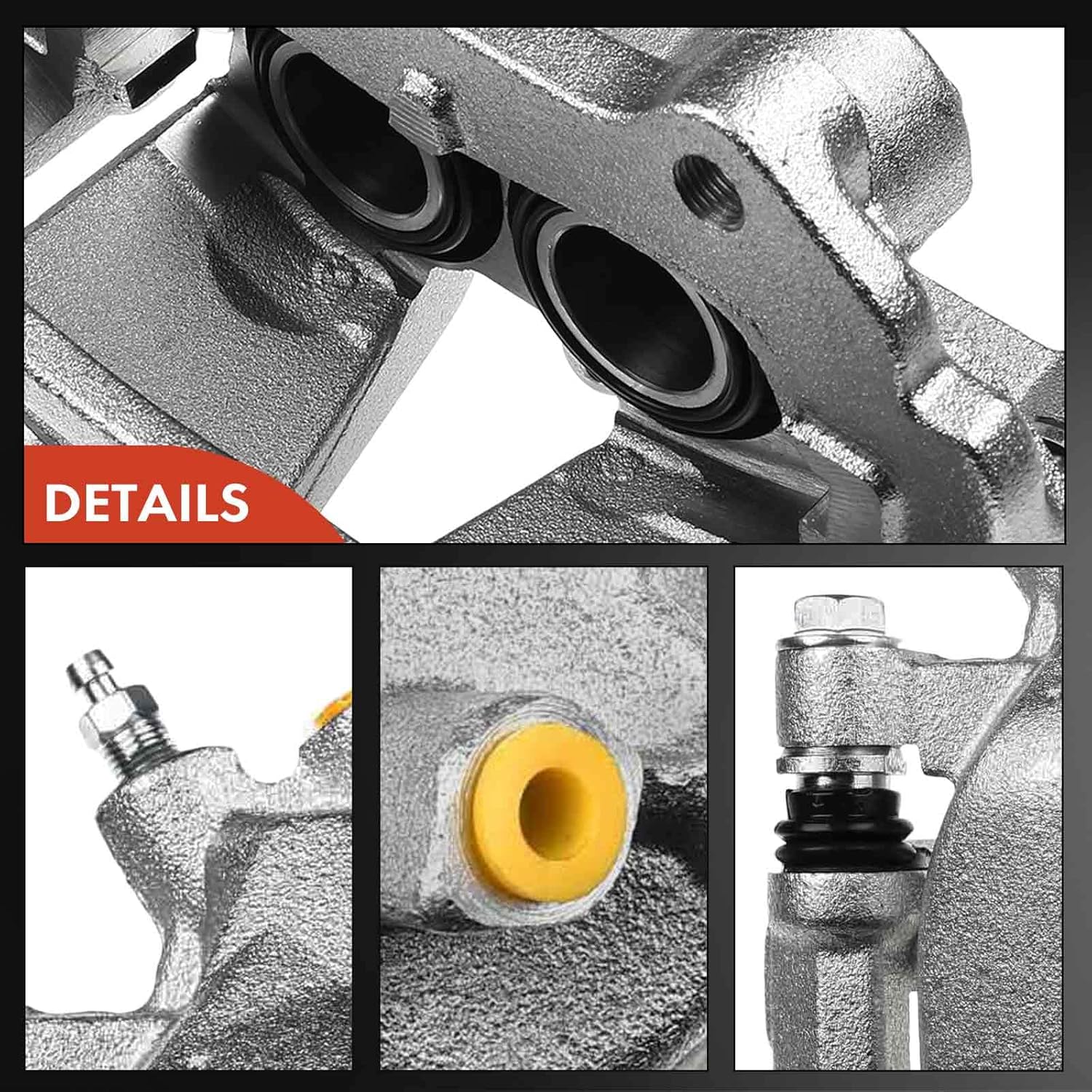 A-Premium Disc Brake Caliper Assembly with Bracket Compatible with Select Mercedes-Benz Models - X204 GLK250 2013-2015 2.1L, GLK350 2010-2015 3.5L - Front Driver and Passenger Side, 2-PC Set