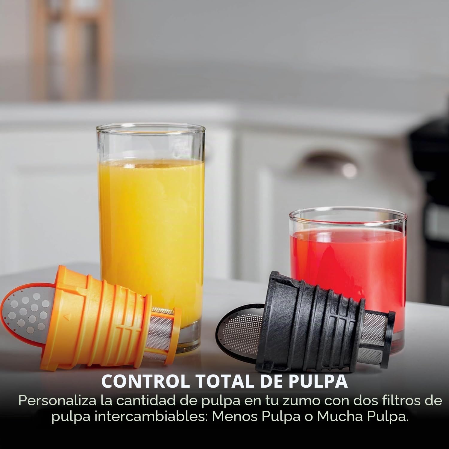 Ninja - Máquina exprimidora de prensa fría con jarra de 700 ml y recipiente de pulpa de 1,1 l, para hacer jugos frescos, bebidas y tomas de bienestar, compacta, apta para lavavajillas y piezas